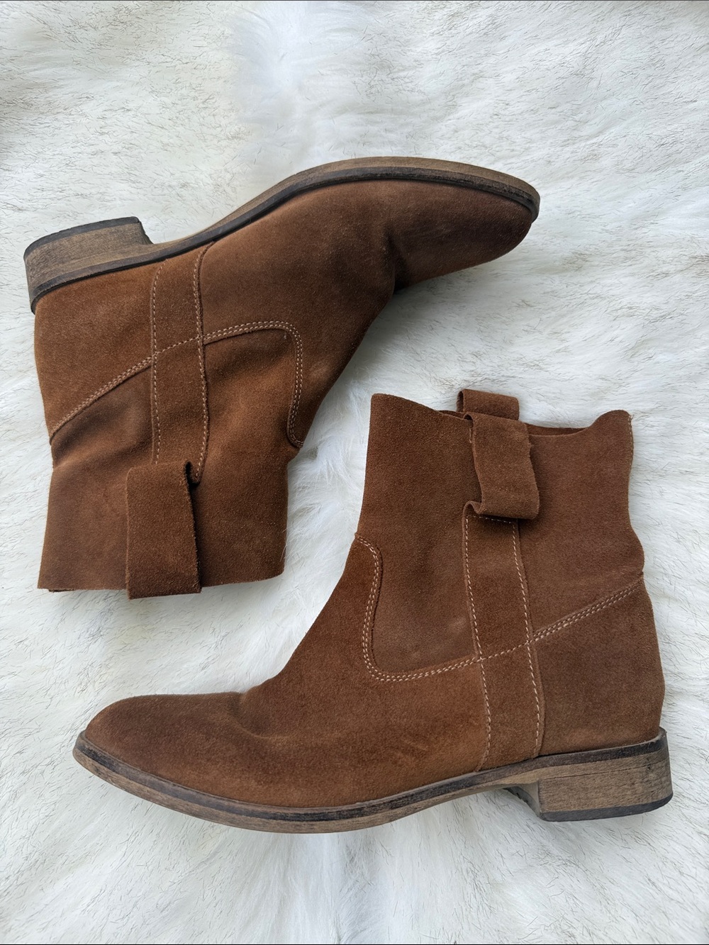 Sundance Brown Suede Ankle Boots